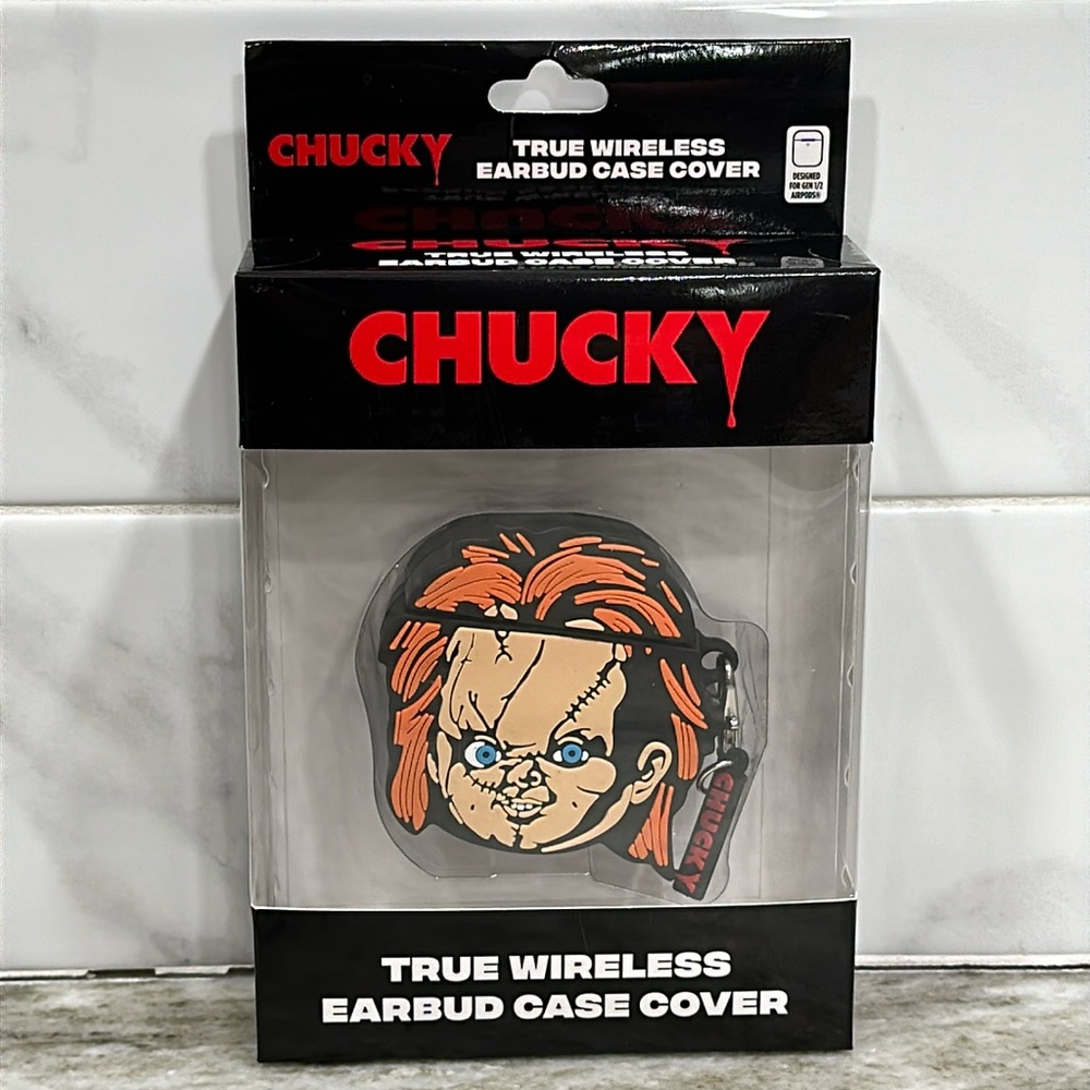 Child's Play CHUCKY True Wireless Earbud CASE Cover for Apple AirPods Gen 1 & 2
